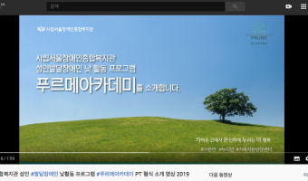 #성인발달장애인 낮활동 프로그램 #푸르메아카데미 PT 형식 소개 영상 공유
