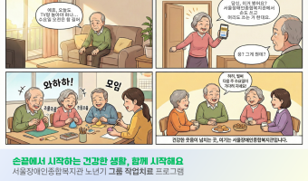 다시 피어나는 손끝의 즐거움, '노년기 그룹 작업치료'로 초대합니다. | 구글 나노바나나로 제작 AI이미지 …